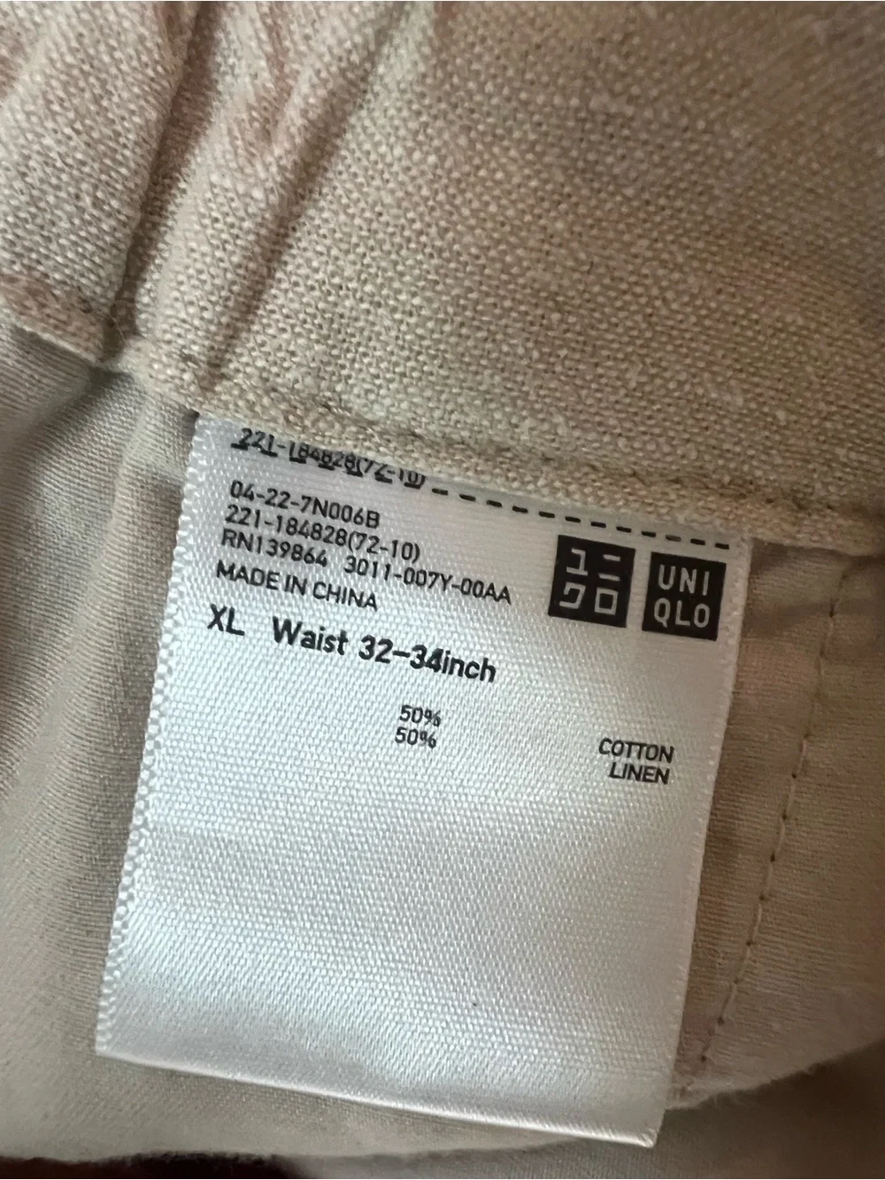 Uniqlo cotton linen